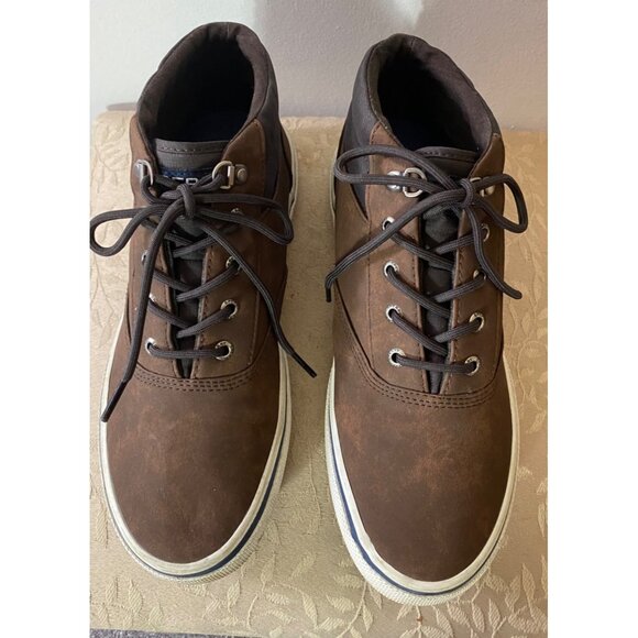 Sperry Mens Brown High-Top Sneakers Lace-Up Closure Size 8.5 - Picture 3 of 9